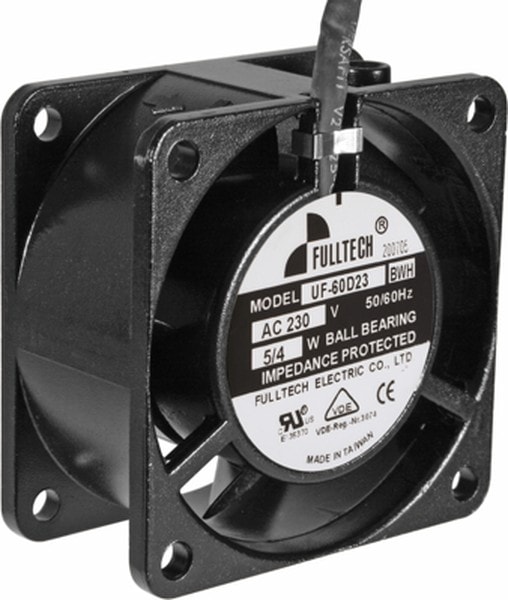doc057521512 8754181118 UF60D23BWH, AC Axial Fan, Miniature, 230V, Square, 60 mm, 30 mm, Ball Bearing, 8.25 CFM Hirschmann — изображение 1