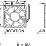 8026542393 DC axial fan, 24 V, 60 x 60 x 25 mm, 26.4 m³/h, 26.7 dB, slide bearing, TRACO POWER D06 T24 LWS Hirschmann