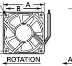 8026554008 AC axial fan, 240 V, 80 x 80 x 25 mm, 28.8 m³/h, 30 dB, ball bearing, TRACO POWER A08 T30 HWB Hirschmann
