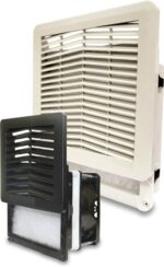 8006909551 AEG-4000B, 223mm Sq Fan Filter Guard Assembly Louvered Hirschmann
