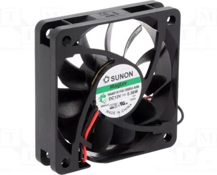 8002661267 HA60151V4-1000U-A99, Вентилятор осевой, 12В DC, 60x60x15мм, подшипник Vapo, 21,46куб.м/ч, 14,5дБА Hirschmann