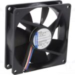 8031940909 3412N/2, DC Fans Tubeaxial Fan, 92x92x25mm, 12VDC, 49.4CFM, Speed Signal/Open Collector Output Hirschmann