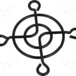 8002663145 FG-04-BK, Решетка, металл, 40x40мм, винт, Цвет: черный Hirschmann