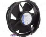8008675732 2214F/2TDHHO, Fan Tubeaxial 24VDC Round - 220mm Dia Ball 553.0 CFM (15.48m³/min) 4 Wire Leads Hirschmann — изображение 3
