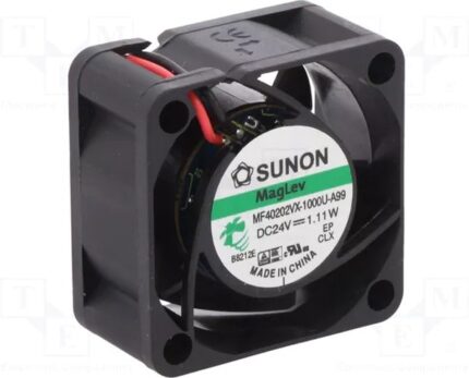 8002567886 MF40202VX-1000U-A99, Вентилятор осевой, 24В DC, 40x40x20мм, подшипник Vapo, 18,25куб.м/ч, 27,5дБА () Hirschmann