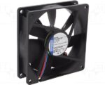 8006150466 3412NLE, Fan Tubeaxial 12VDC Square - 92mm L x 92mm H Ball 35.9 CFM (1.01m³/min) 2 Wire Leads Hirschmann — изображение 3