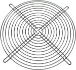 8008704692 G225, 225mm Sq Fan Finger Guard Steel, Chrome Plated 12 Rings Hirschmann — изображение 3