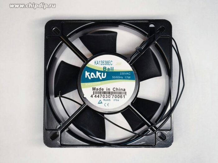 8021383991 Вентилятор KAKU KA13538EC 220VAC 50/60Hz 17W 135x38 2pin Hirschmann — изображение 2