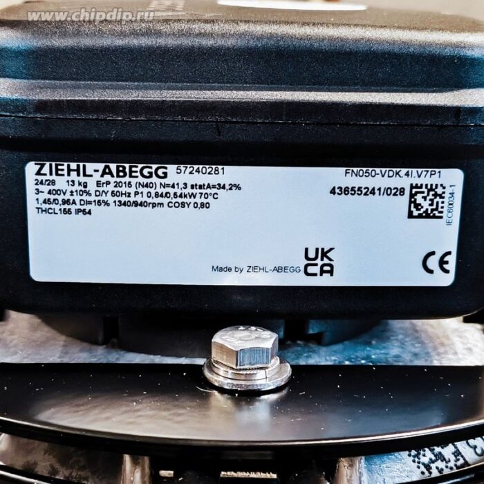 8038194407 Вентилятор Ziehl-Abegg FN050-VDK.4I.V7P1 / 57240281 380V 1.45/0.96A () Hirschmann — изображение 2