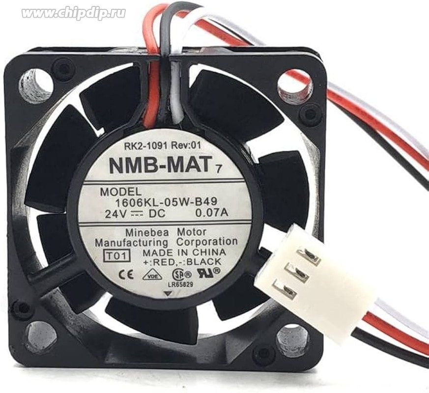doc058342820 8015635643 Вентилятор NMB 1606KL-05W-B49 DC 24V 0.07A 40x40x15 3pin Hirschmann — изображение 1