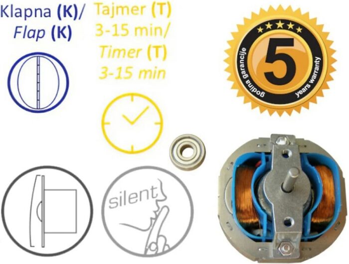 8010932700 ВЕНТИЛЯТОР A120XS-T таймер + клапан 29508 Hirschmann — изображение 4