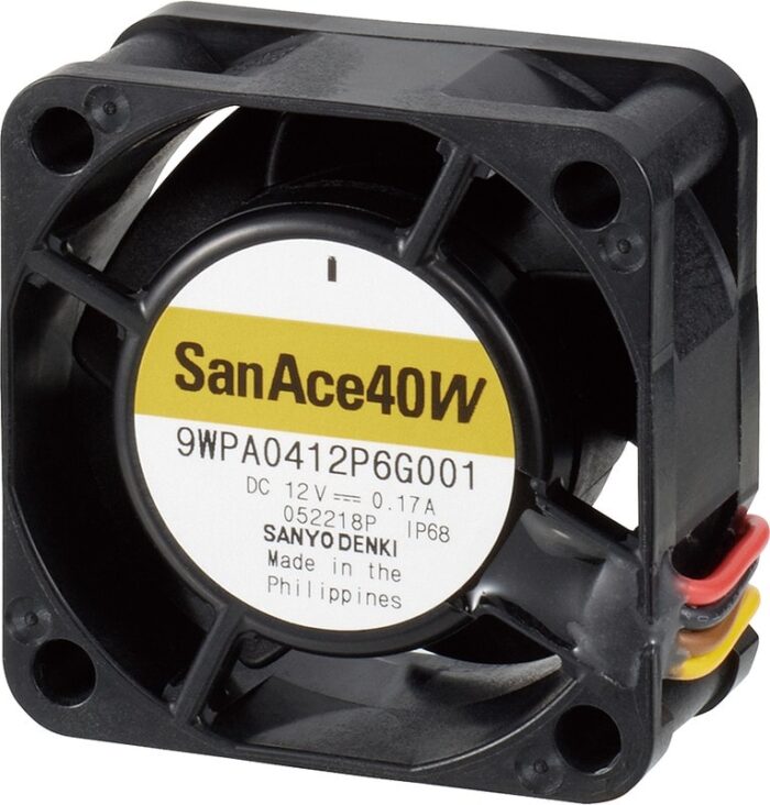 8022253128 9WPA0412H6001, DC Fans Axial Fan, 40x40x20mm, 12VDC, 8.5CFM, 0.9W, 34dBA, Splash/Dust Proof, Tach, IP68 Hirschmann — изображение 2