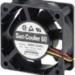 8041542366 9S0612S409, Axial Fan, 12 V dc, dc Operation, 0.74m³/min, 2.4W, 200mA Max, 60.5 x 60.5 x 25.5mm Hirschmann