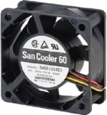 8041542366 9S0612S409, Axial Fan, 12 V dc, dc Operation, 0.74m³/min, 2.4W, 200mA Max, 60.5 x 60.5 x 25.5mm Hirschmann