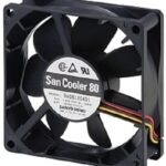 8041542367 9S0812H410, Axial Fan, 12 V dc, dc Operation, 1.12m³/min, 2.76W, 230mA Max, 80 x 80 x 25mm Hirschmann