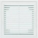 8030467440 Решетка вентиляционная вытяжная 210x210 с рамкой с защитой от обратной тяги 2121ВР-ОК Hirschmann