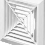 8026741895 Решетка приточно-вытяжная 160x160 с фланцем 125мм белая Серия ВФ 160/125ВФ Hirschmann