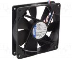 8006095742 4412F/2M, Fan Tubeaxial 12VDC Square - 119mm L x 119mm H Ball 100.1 CFM (2.80m³/min) 3 Wire Leads Hirschmann — изображение 3