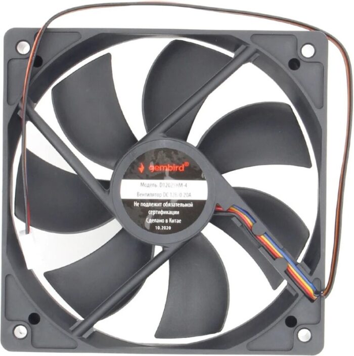 8048463377 Вентилятор Gembird D12025HM-4, 120x120x25, гидродин.подшипник, 4pin, провод 30см Hirschmann — изображение 9