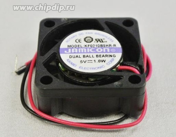 doc058846028 8003078973 KF0210B5HR-R (KF0210B5HR022-047R) (13000RPM) 5V/0,22A (25х25х10) B(подшипник) CFM2,54/dBA32,1 Jamicon вентилятор, провод Hirschmann — изображение 1