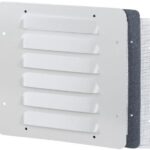 8041801184 0 348 05, Grey Steel Ventilation Louvre, Square Face Slat, 248 x 248mm Hirschmann