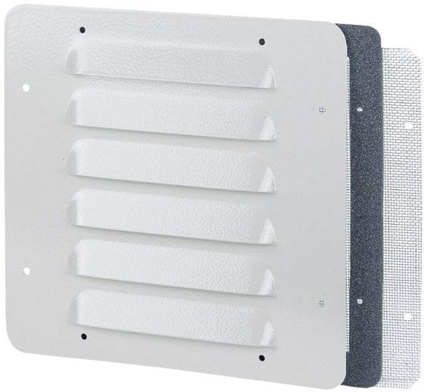 doc058916332 8041801184 0 348 05, Grey Steel Ventilation Louvre, Square Face Slat, 248 x 248mm Hirschmann — изображение 1