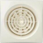 8037996672 AURA 5C Ivory, Вентилятор осевой вытяжной с обратным клапаном D 125, декоративный 90-06855 Hirschmann