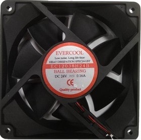 8040442174 Вентилятор EC12038H24B evercool 120x38 24v 0.16A 2 pin Hirschmann
