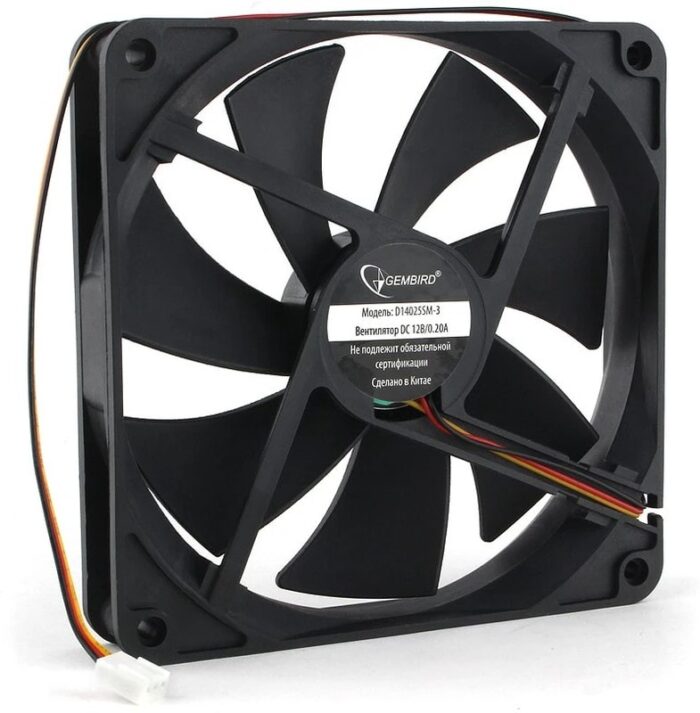 8048463095 Вентилятор Gembird D14025SM-3, 140x140x25, подшипник скольжения, 3pin, провод 40см Hirschmann — изображение 7
