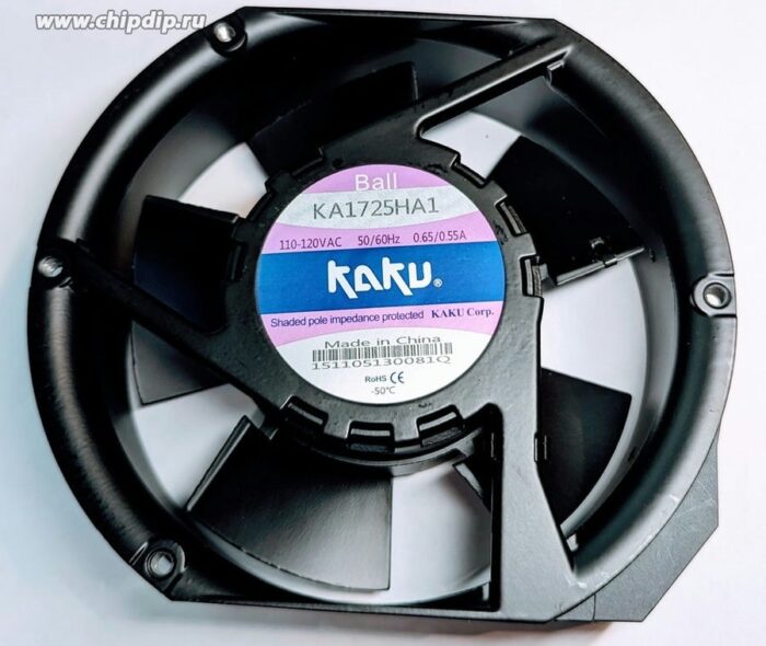 8024636201 Вентилятор KAKU KA1725HA1 110-120VAC 50/60Hz 0.65/0.55A клемма 172x150x51мм Hirschmann — изображение 2