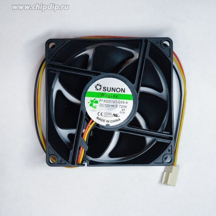 8002585727 PF80251V1-1000U-G99, Вентилятор осевой, 12В DC, 80x80x25мм, подшипник Vapo, 101,4куб.м/ч, 44,7дБА () Hirschmann — изображение 4