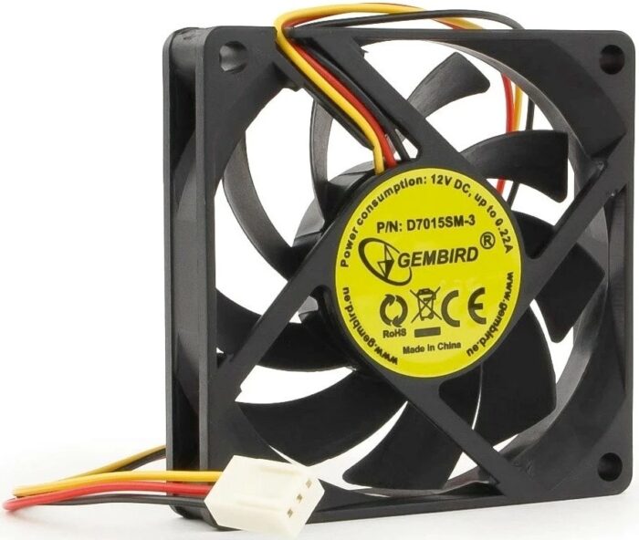 8048462386 Вентилятор Gembird D7015SM-3, 70x70x15, подшипник скольжения, 3pin, провод 25см Hirschmann — изображение 10
