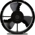 8005887753 17000298A, Fan Tubeaxial 24VDC Round - 254mm Dia Ball 550.0 CFM (15.40m³/min) 3 Wire Leads Hirschmann