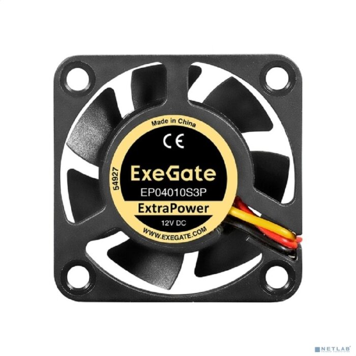 8038575123 EX295217RUS, Вентилятор 12В DC ExeGate ExtraPower EP04010S3P (40x40x10 мм, Sleeve bearing (подшипник скольжения), 3pin, 7500RPM, 36dBA) Hirschmann — изображение 5