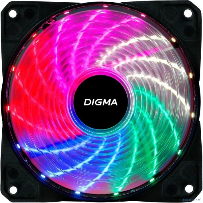 8056079370 Вентилятор для корпуса Digma DFAN-FRGB2 120x120x25mm 3-pin 4-pin (Molex)23dB 115gr LED Ret Hirschmann — изображение 4