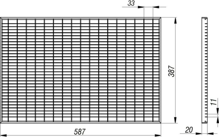 8028989753 301А, Решетка придверная грязезащитная стальная ANMAKS, 39 х 59 cм Hirschmann — изображение 4