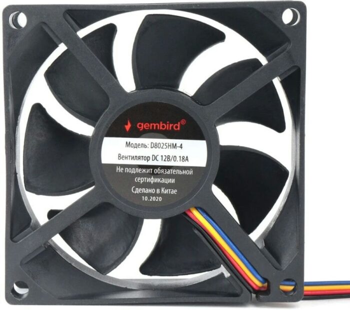 8048463371 Вентилятор Gembird D8025HM-4, 80x80x25, гидродин.подшипник, 4pin, провод 30см Hirschmann — изображение 6