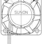 8004788988 VF40281BX-000U-A9H, DC Fans Axial Fan, 40x40x28mm, 12VDC, 3.95"H2O, Auto Restart, Low Vibration/High Airflow Hirschmann