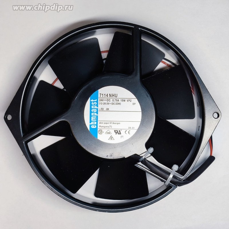 doc060268771 8016199320 Вентилятор Ebmpapst 7114 NHU 24V DC 0.79A 19W 150X38 2pin Hirschmann — изображение 1