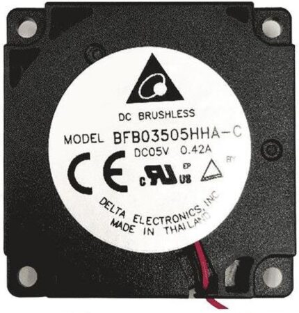 8034020131 BFB03512HHA-CF00, Fan Blower 12VDC Square - 35mm L x 35mm H Ball 2.1 CFM (0.059m³/min) 3 Wire Leads Hirschmann