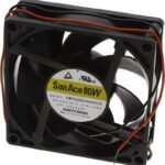 8034022052 9WPA0824H4002, Fan Tubeaxial 24VDC Square - 80mm L x 80mm H Ball 2 Wire Leads Hirschmann