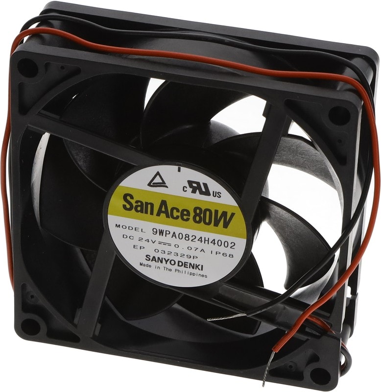 doc060371344 8034022052 9WPA0824H4002, Fan Tubeaxial 24VDC Square - 80mm L x 80mm H Ball 2 Wire Leads Hirschmann — изображение 1