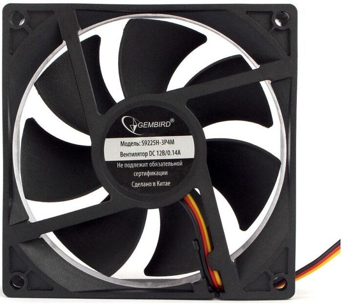 8048463199 Вентилятор Gembird S9225H-3P4M, 92x92x25, гидродин.подшипник, тихий, 3pin + Molex, провод 30см Hirschmann — изображение 5