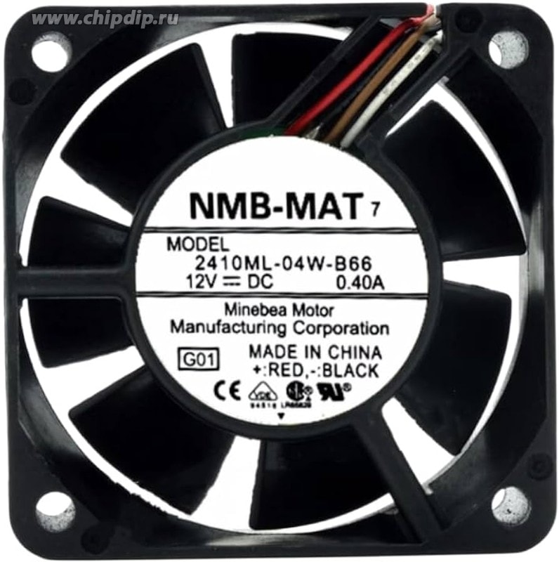 doc060374855 8041735698 Вентилятор NMB-MAT 2410ML-04W-B66 12V 0.40А 60x25 4pin Hirschmann — изображение 1