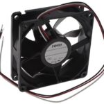 8034070518 08025SA-12N-AT-D0, Fan Tubeaxial 12VDC Square - 80mm L x 80mm H Ball 41.3 CFM (1.16m³/min) 3 Wire Leads Hirschmann