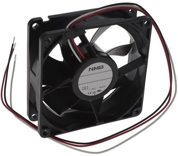 doc060405194 8034070518 08025SA-12N-AT-D0, Fan Tubeaxial 12VDC Square - 80mm L x 80mm H Ball 41.3 CFM (1.16m³/min) 3 Wire Leads Hirschmann — изображение 1
