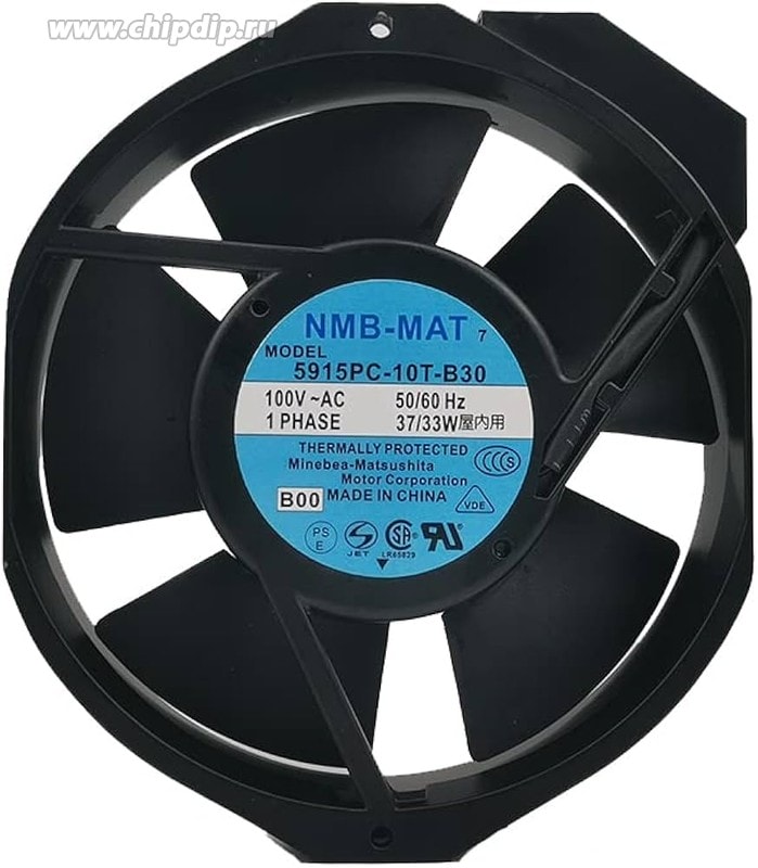 doc060562765 8017105784 Вентилятор NMB 5915PC-10T-B30 100V DC 50/60Hz 37/33W 172X150X38 Клемма Hirschmann — изображение 1
