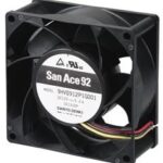 8024962431 9HV0924P1G0011, DC Fans Fan, 92x92x38mm, 24VDC, 180CFM, High Static Pressure/Airflow, Ribless, Tach/PWM Hirschmann