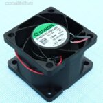 8008670093 PF40281B1-000U-A99, Fan Tubeaxial 12VDC Square - 40mm L x 40mm H Ball 24.9 CFM (0.697m³/min) 2 Wire Leads Hirschmann — изображение 2