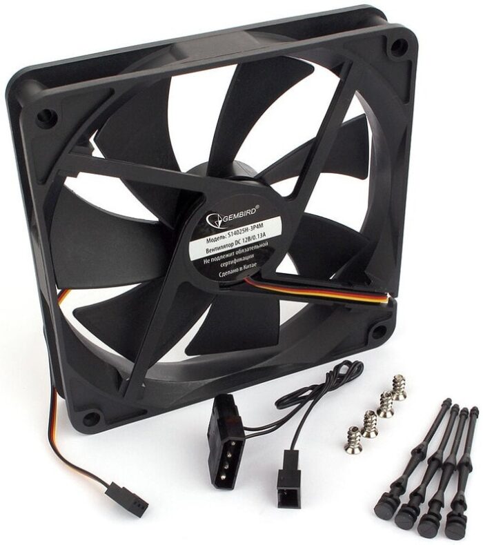 8048463201 Вентилятор Gembird S14025H-3P4M, 140x140x25, гидродин.подшипник, тихий, 3pin + Molex, провод 40см Hirschmann — изображение 10
